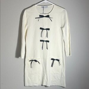 Zara Cream dress with Black Details